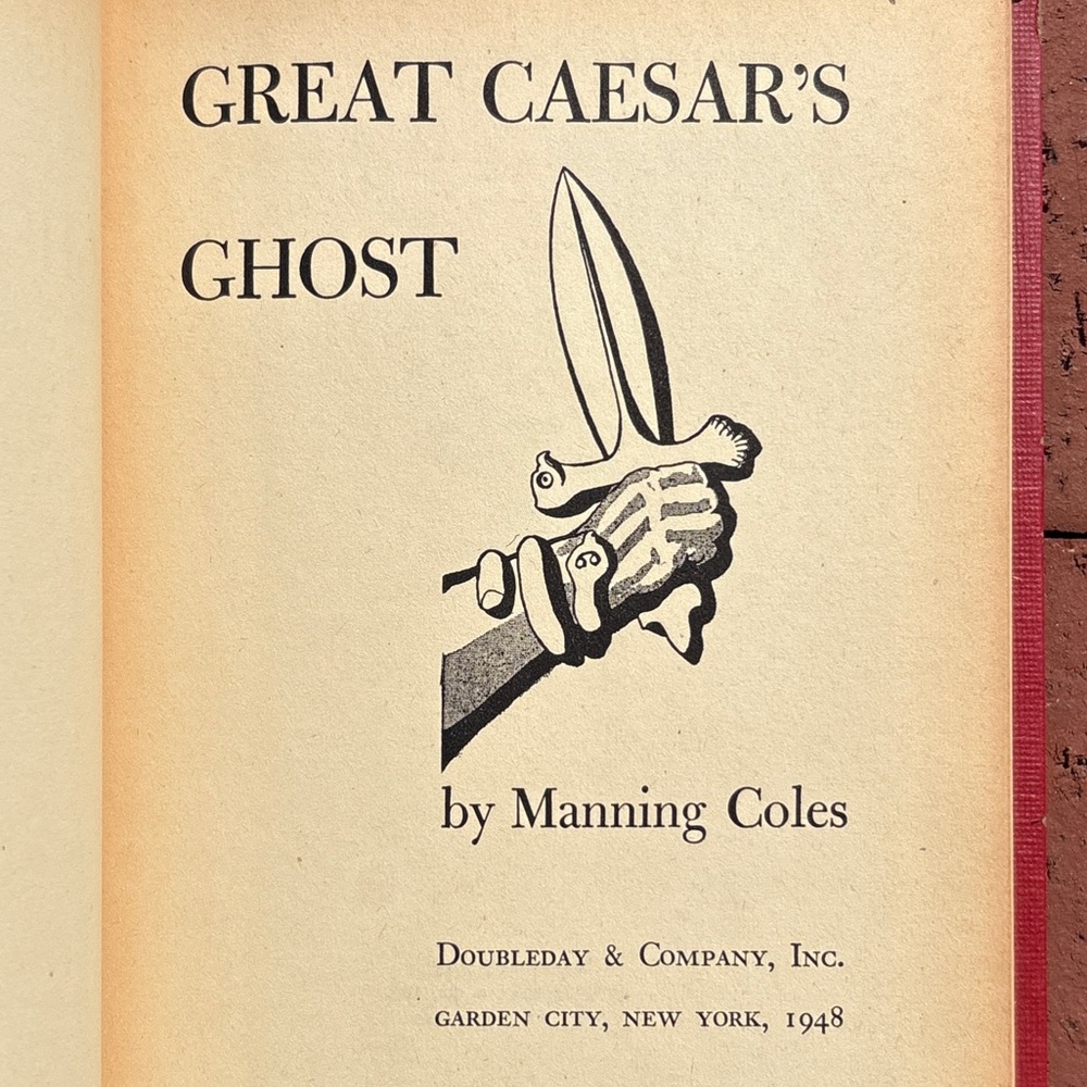 1948 Great Caesar’s Ghost British Museum Roman Civilization Rome Mystery Novel